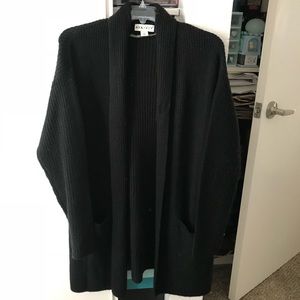 NWOT black long over sized cardigan